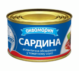 Сардини обсмажені, в томатному соусі АКВАМАРИН 240 г